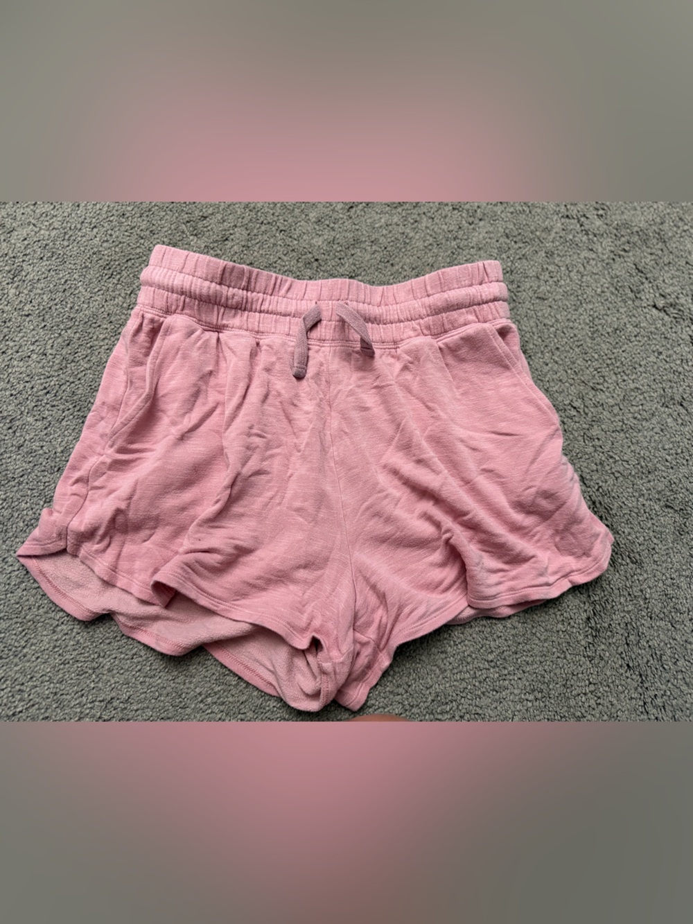 Fabletics Pink Pull On Shorts Drawstring Size Medium Athletic Shorts